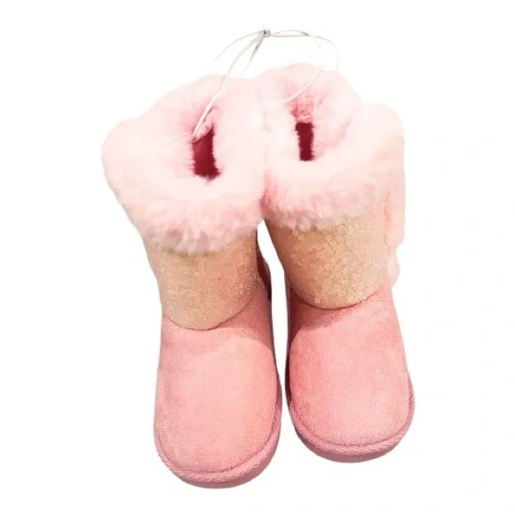 Sparkly Pink Kids Boots - Picture 3 of 3